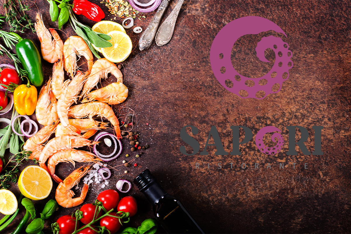 Fresh Italian seafood dish with oysters, pasta, and Mediterranean flavors at Sapori Ristorante Montclair