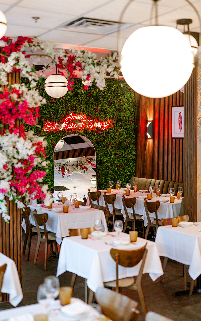 Beautiful dining setup at Sapori Ristorante in Montclair, NJ, featuring Italian-inspired décor and a cozy atmosphere